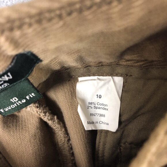Vintage J Crew Favorite Fit Corduroy Wide Leg Pants Tan Size 10 - Picture 6 of 6